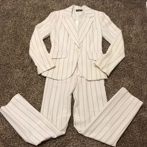 Women’s French white pinstripe suit